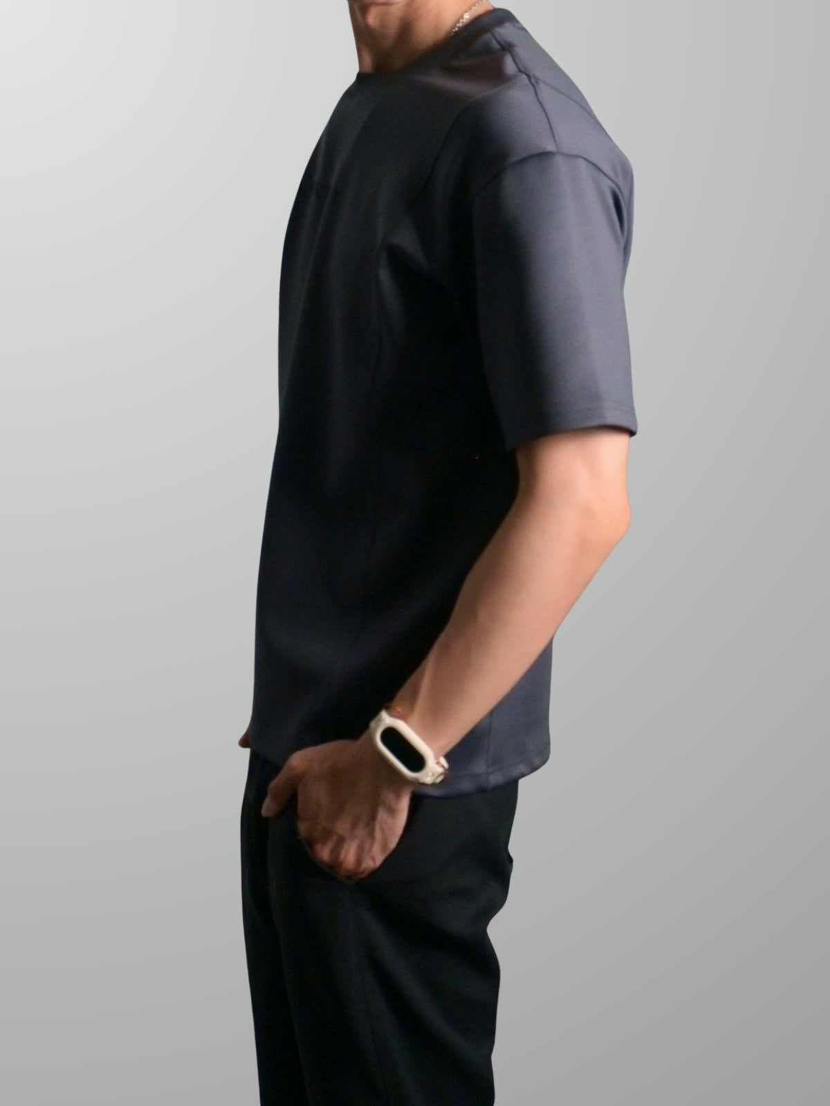 Nimbus Oversized Splice Tee | Charcoal