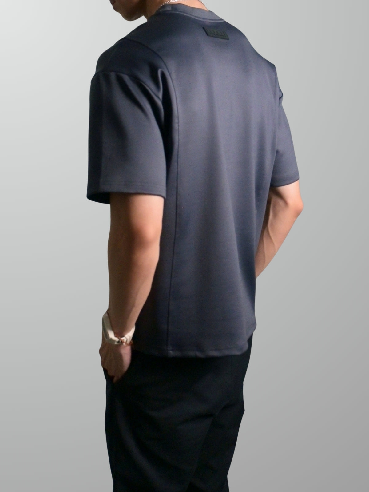 Nimbus Oversized Splice Tee | Charcoal