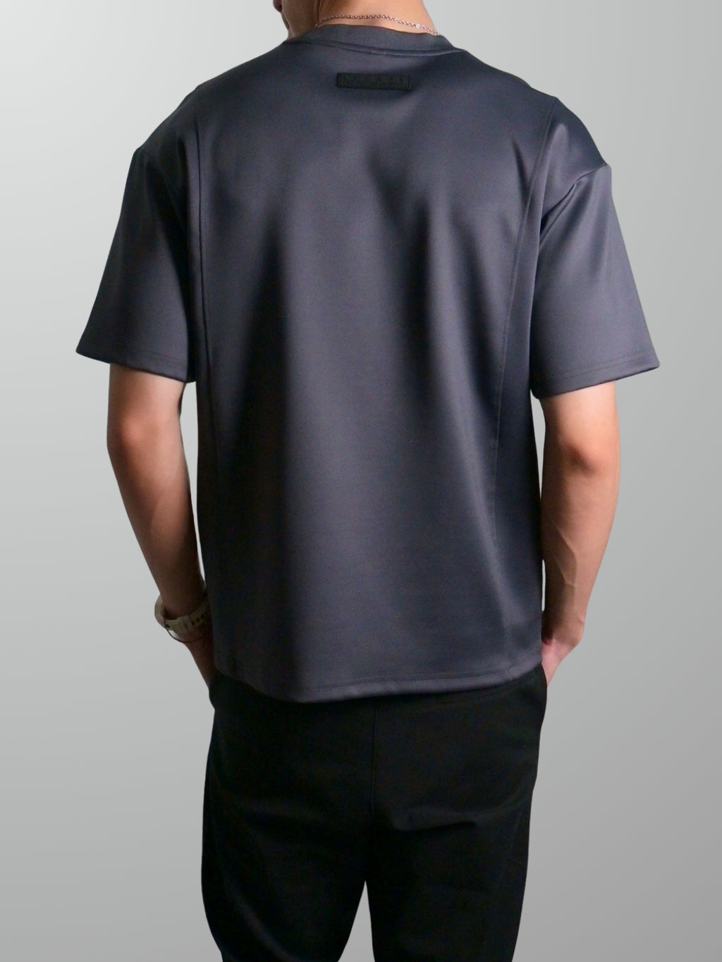 Nimbus Oversized Splice Tee | Charcoal