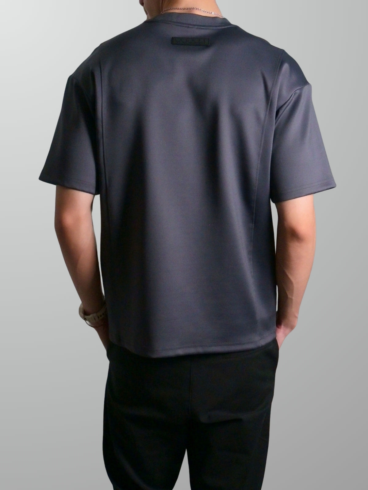 Nimbus Oversized Splice Tee | Charcoal