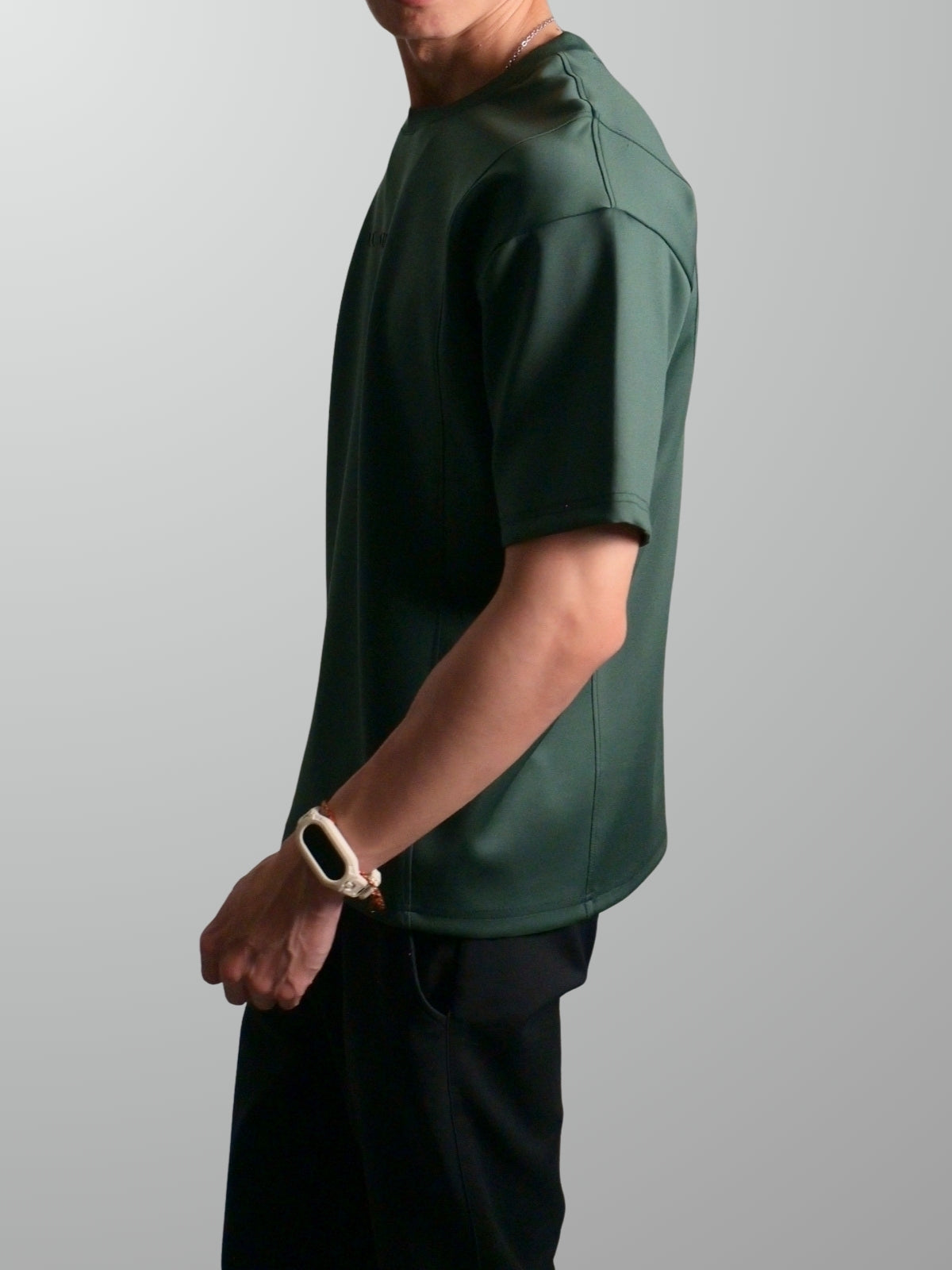 Nimbus Oversized Splice Tee | Dark Green
