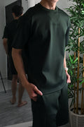 Nimbus Oversized Arc Tee | Dark Green