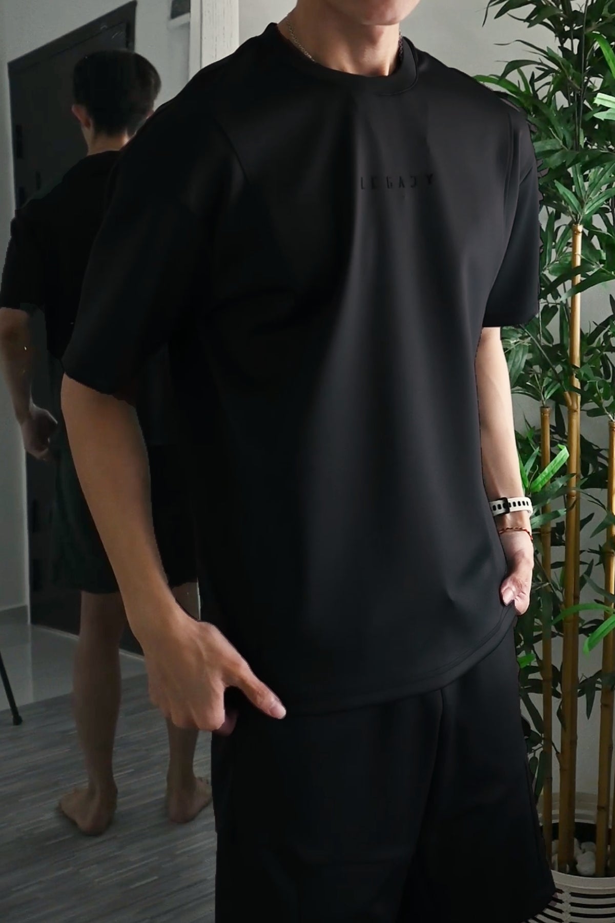 Nimbus Oversized Splice Tee | Black