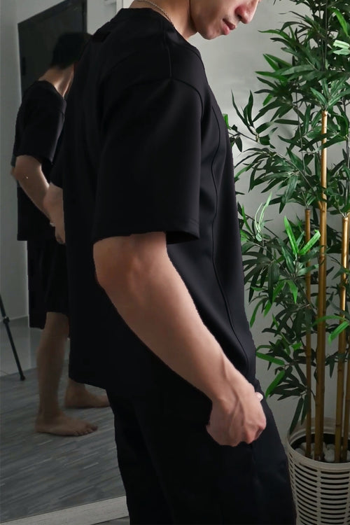 Nimbus Oversized Splice Tee | Black