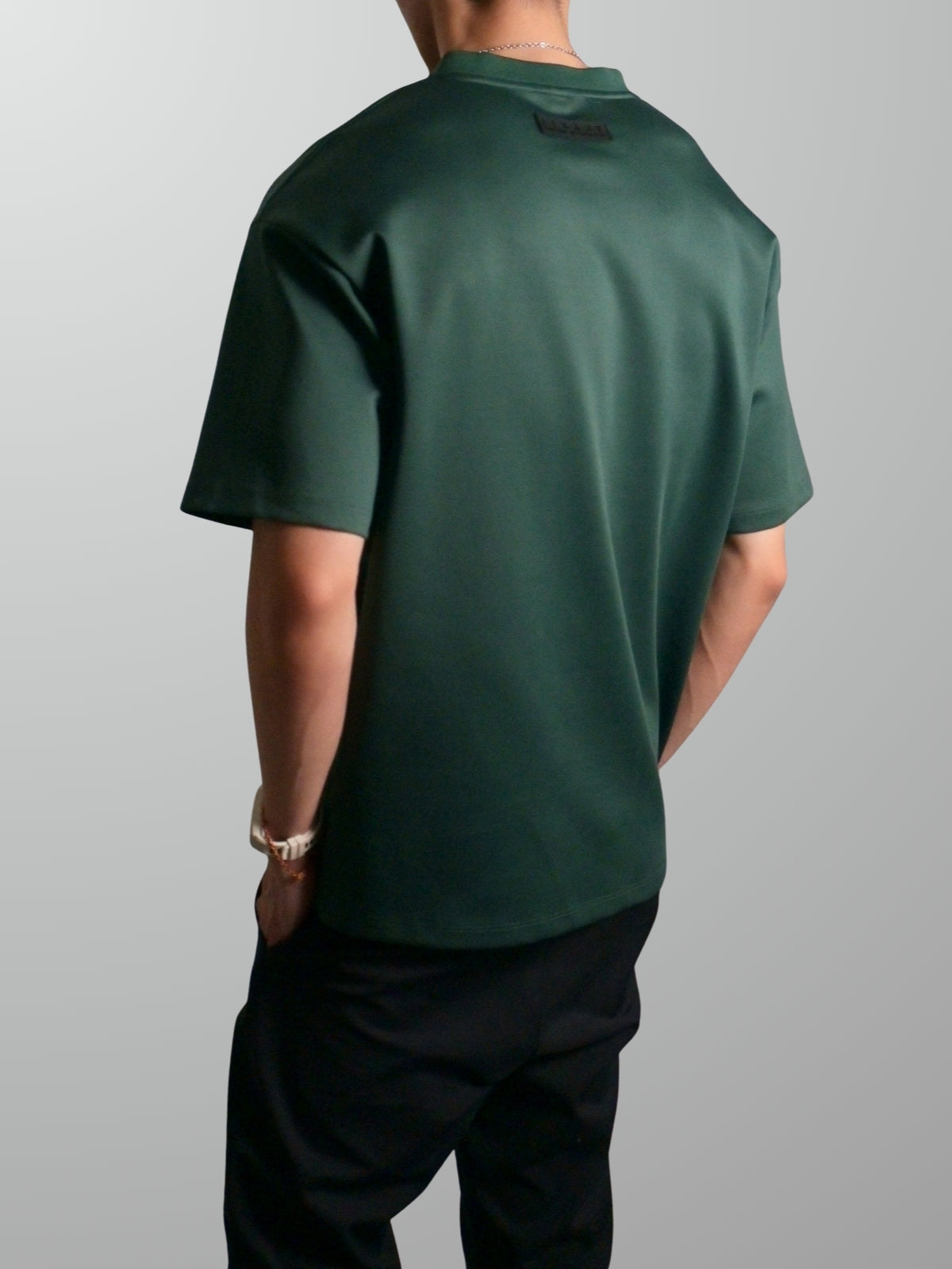 Nimbus Oversized V-Neck Shirt | Dark Green