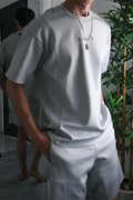 Nimbus Oversized Splice Tee | Cloud