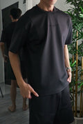 Nimbus Oversized Splice Tee | Charcoal