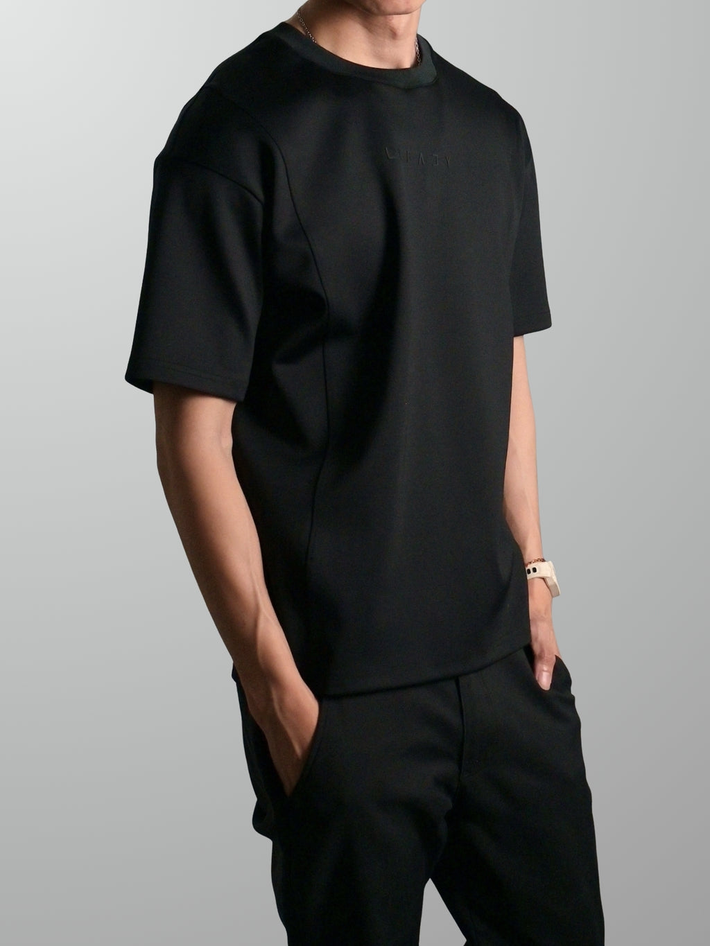 Nimbus Oversized Splice Tee | Black